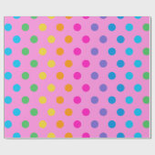 regenboogstippen cadeaupapier (Vlak)
