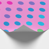 regenboogstippen cadeaupapier (Hoek)