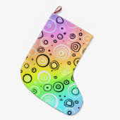 RegenboogStippen en -cirkels Grote Kerstsok (Voorkant (Hangend))