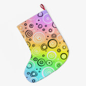RegenboogStippen en -cirkels Grote Kerstsok (Achterkant (Hangend))