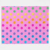 regenboogstippen fleece deken (Voorkant (Horizontaal))