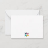 regenboogStippen Floral Notitiekaartje (Achterkant)