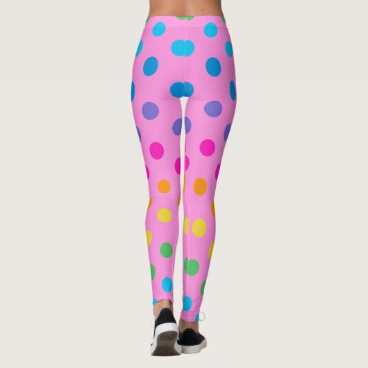regenboogstippen leggings (Achterkant)