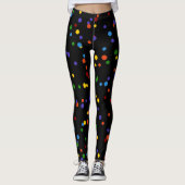 RegenboogStippen Meerkleurige Poolse Confetti Leggings (Voorkant)