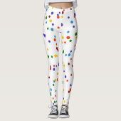 RegenboogStippen Meerkleurige Poolse Confetti Leggings (Voorkant)