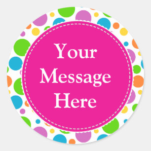 RegenboogStippen Ronde Sticker