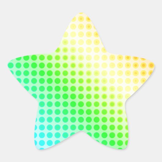 RegenboogStippen Ster Sticker (Voorkant)