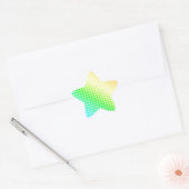 RegenboogStippen Ster Sticker (Envelop)