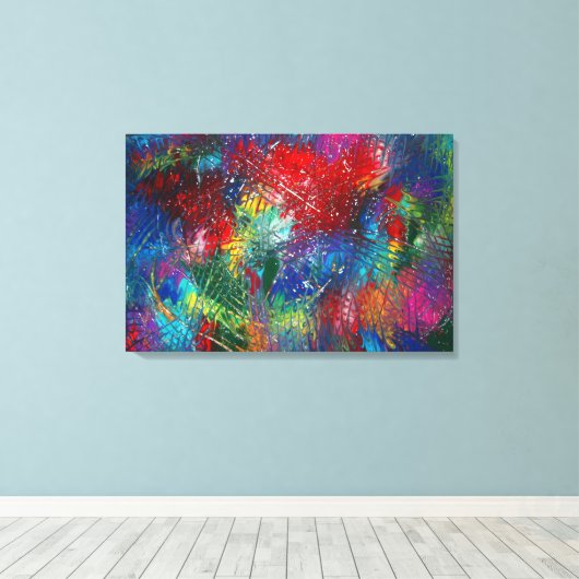 regenboogstoten canvas afdruk (Insitu (Houten vloer))