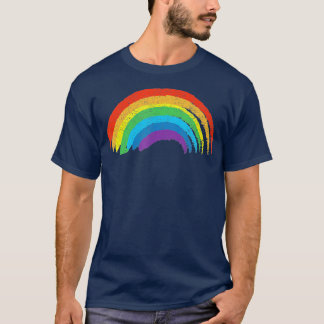 regenboogstraal Klassiek vervormd ontwerp T-shirt
