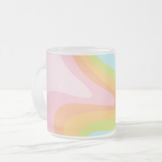 Regenboogstraal Matglas Koffiemok (Voorkant links)