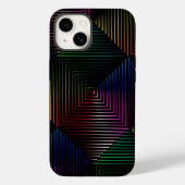 regenboogstraal op zwart Case-Mate iPhone case (Achterkant)