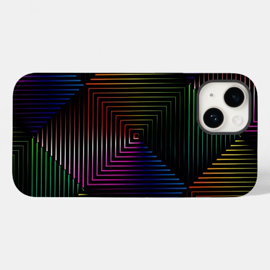 regenboogstraal op zwart Case-Mate iPhone case (Achterkant (horizontaal))