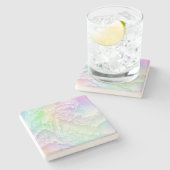 Regenboogstraal Stenen Onderzetter (Zijkant)