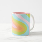 Regenboogstraal Tweekleurige Koffiemok (Voorkant rechts)