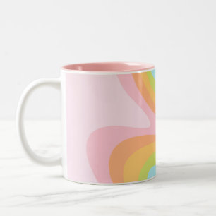 Regenboogstraal Tweekleurige Koffiemok