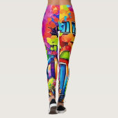 Regenboogstraat: Levendige stad Leggings (Achterkant)
