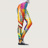 Regenboogstraat: Levendige stad Leggings (Rechts)