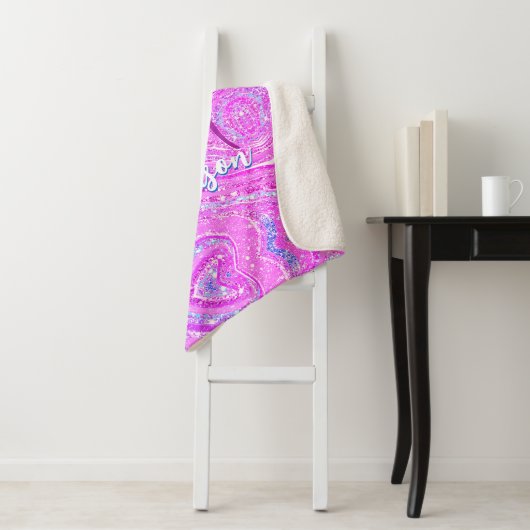 Regenboogstralen voor de eenhoorn sherpa deken (In situ)