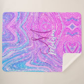 Regenboogstralen voor de eenhoorn sherpa deken (Voorkant (horizontaal))