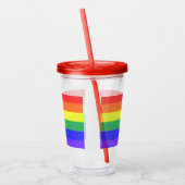 Regenboogstreep Acryl Drinkbeker (Links)