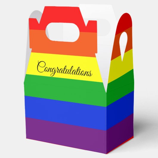 Regenboogstreep Bedankdoosjes (Geopend)