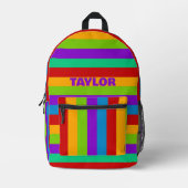 Regenboogstreep Bedrukte Rugzak (Voorkant)