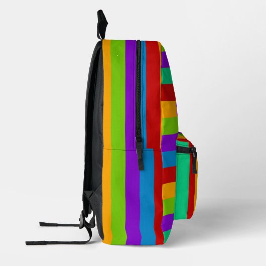 Regenboogstreep Bedrukte Rugzak (Links)