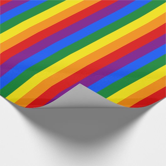 Regenboogstreep Cadeaupapier (Hoek)