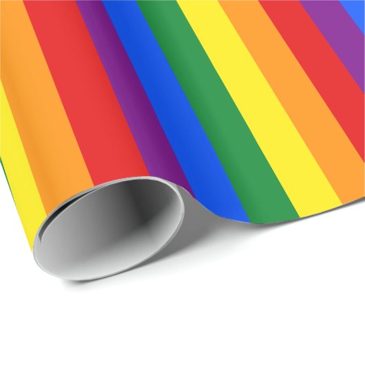 Regenboogstreep Cadeaupapier (Rol Hoek)