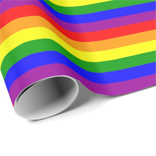 Regenboogstreep Cadeaupapier (Rol Hoek)