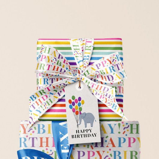 Regenboogstreep Cadeaupapier