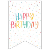 Regenboogstreep en spot verjaardagsbunting vlaggetjes (Tweede vlag)