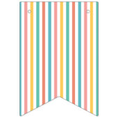 Regenboogstreep en spot verjaardagsbunting vlaggetjes (Eerste vlag)