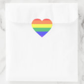 Regenboogstreep Hart Sticker (Tas)