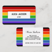 Regenboogstreep | Personaliseren Visitekaartje (Voorkant / Achterkant)