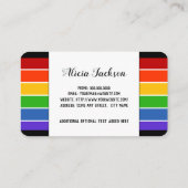 Regenboogstreep | Personaliseren Visitekaartje (Achterkant)