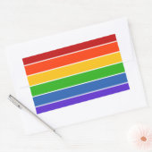 Regenboogstreep Rechthoekige Sticker (Envelop)