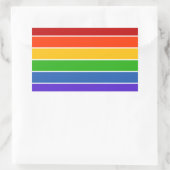 Regenboogstreep Rechthoekige Sticker (Tas)