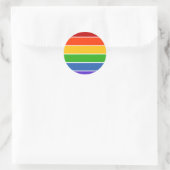 Regenboogstreep Ronde Sticker (Tas)