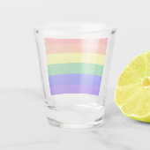 Regenboogstreep Shot Glas (Achterkant)