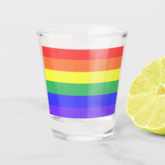 Regenboogstreep Shot Glas (Voorkant)