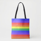 Regenboogstreep Tote Bag (Voorkant)