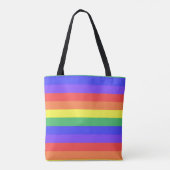 Regenboogstreep Tote Bag (Achterkant)