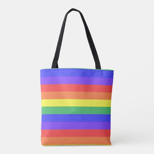 Regenboogstreep Tote Bag (Achterkant)