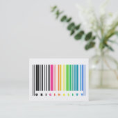 Regenboogstreepjescode-Visitekaartjes Visitekaartje (Staand voorkant)