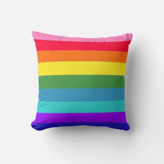 Regenboogstrepen American MoJo Pillow Kussen (Voorkant)