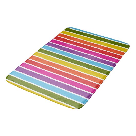 Regenboogstrepen Badmat (Gekanteld)