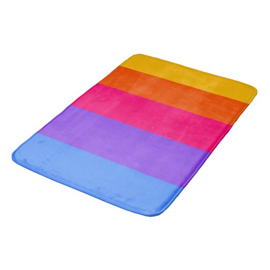 Regenboogstrepen Badmat (Gekanteld)