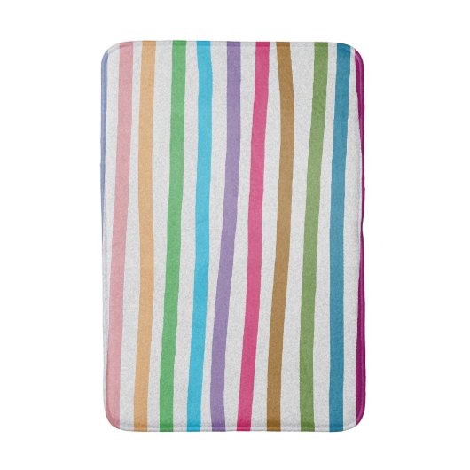 Regenboogstrepen Badmat (Voorkant Verticaal)
